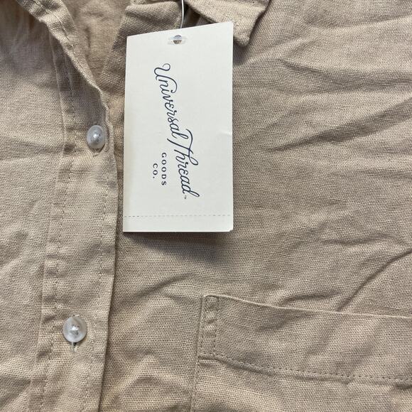 A New Day Women's Slim Fit Boyfriend Tailored Long Sleeve Button Down Shirt L - Picture 3 of 5